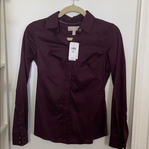 Banana Republic 00 petite non-iron button down